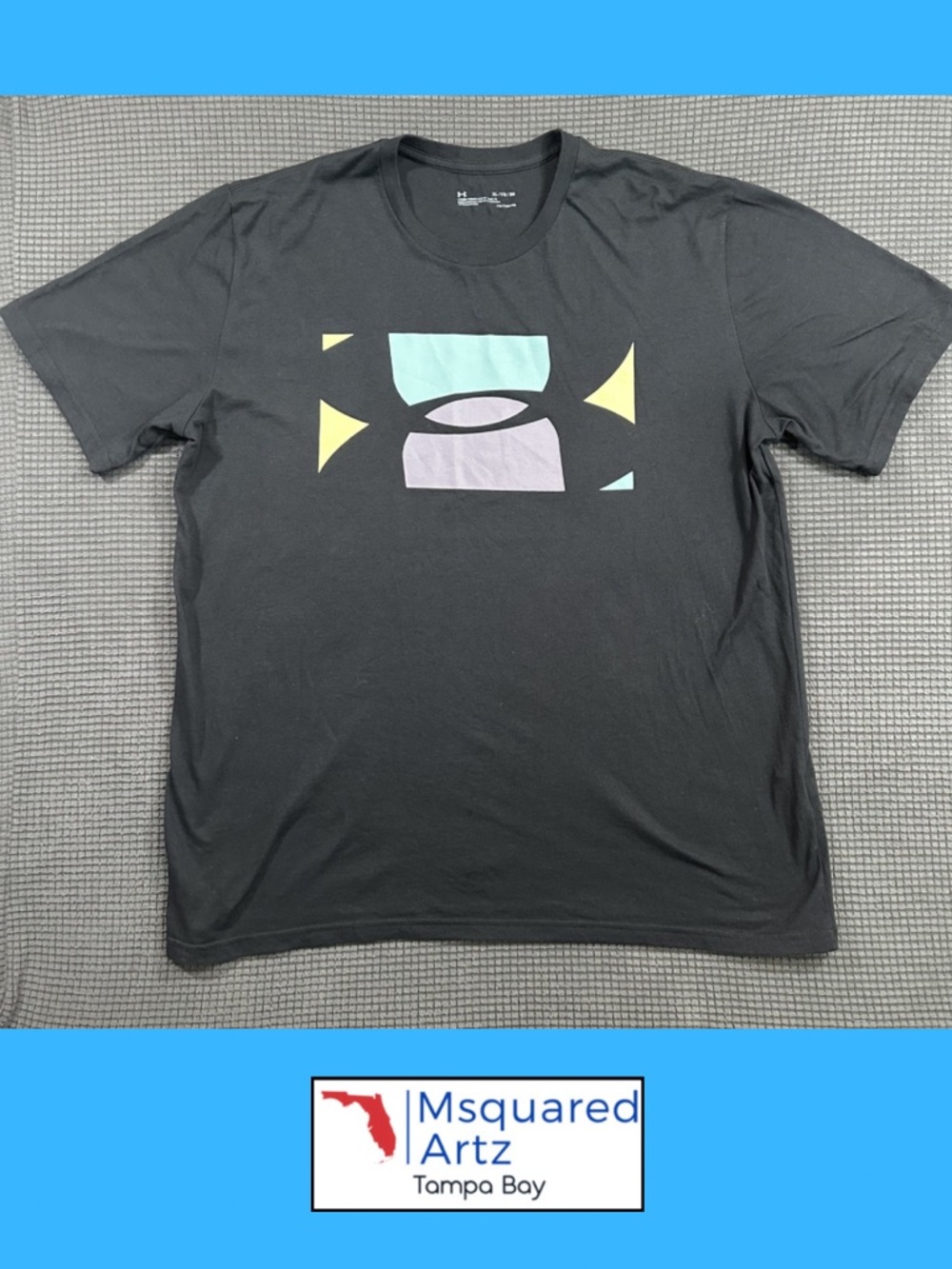Under Armour HeatGear Graphic Tee Mens XL Black Athletic Shirt